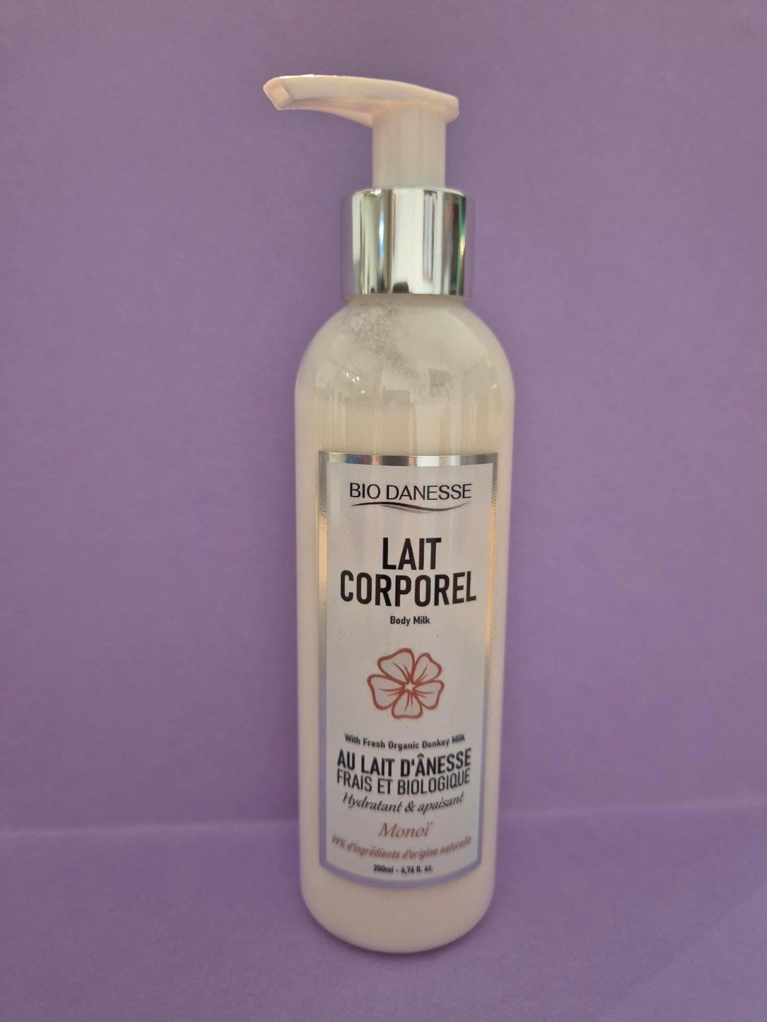 Lait corporel au lait d'ânesse bio Monoï