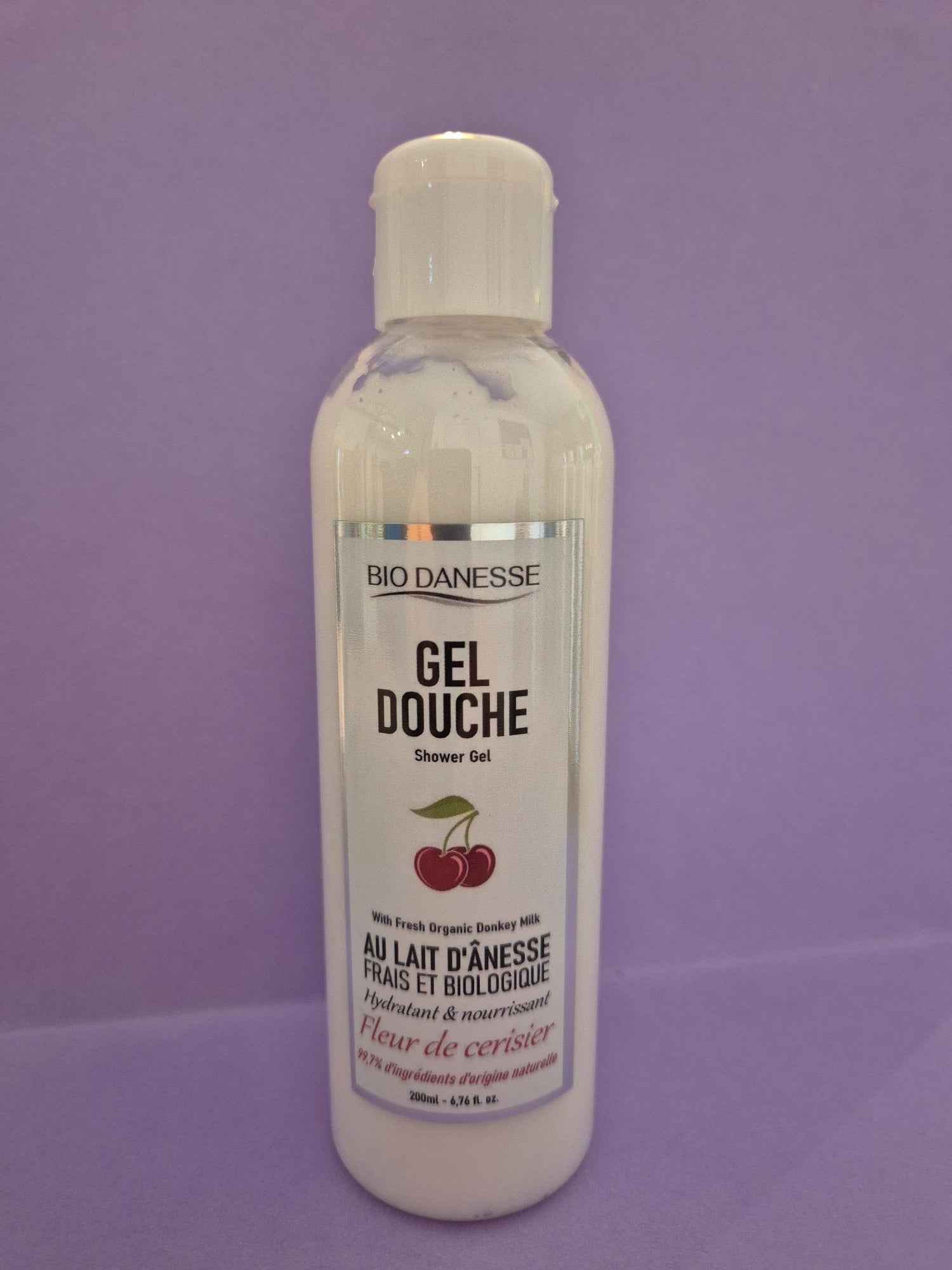 Gel douche au lait d'ânesse bio Fleur de cerisier