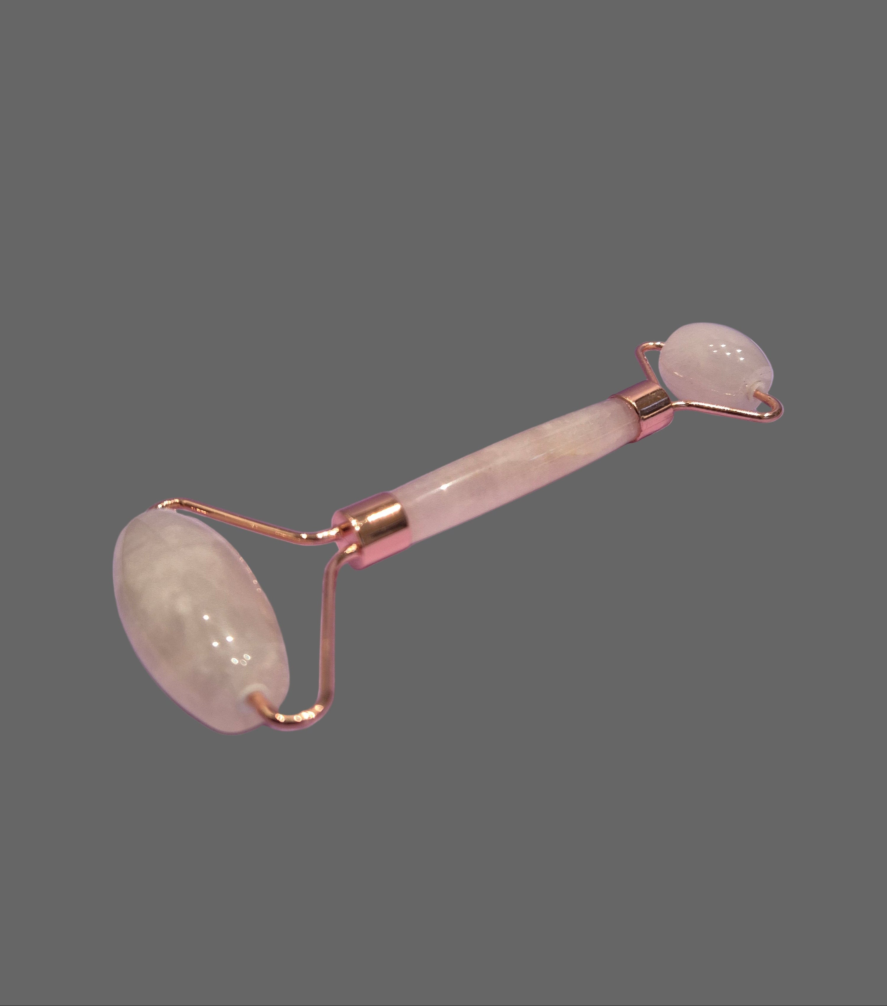 Double Rouleau de Massage Quartz Rose