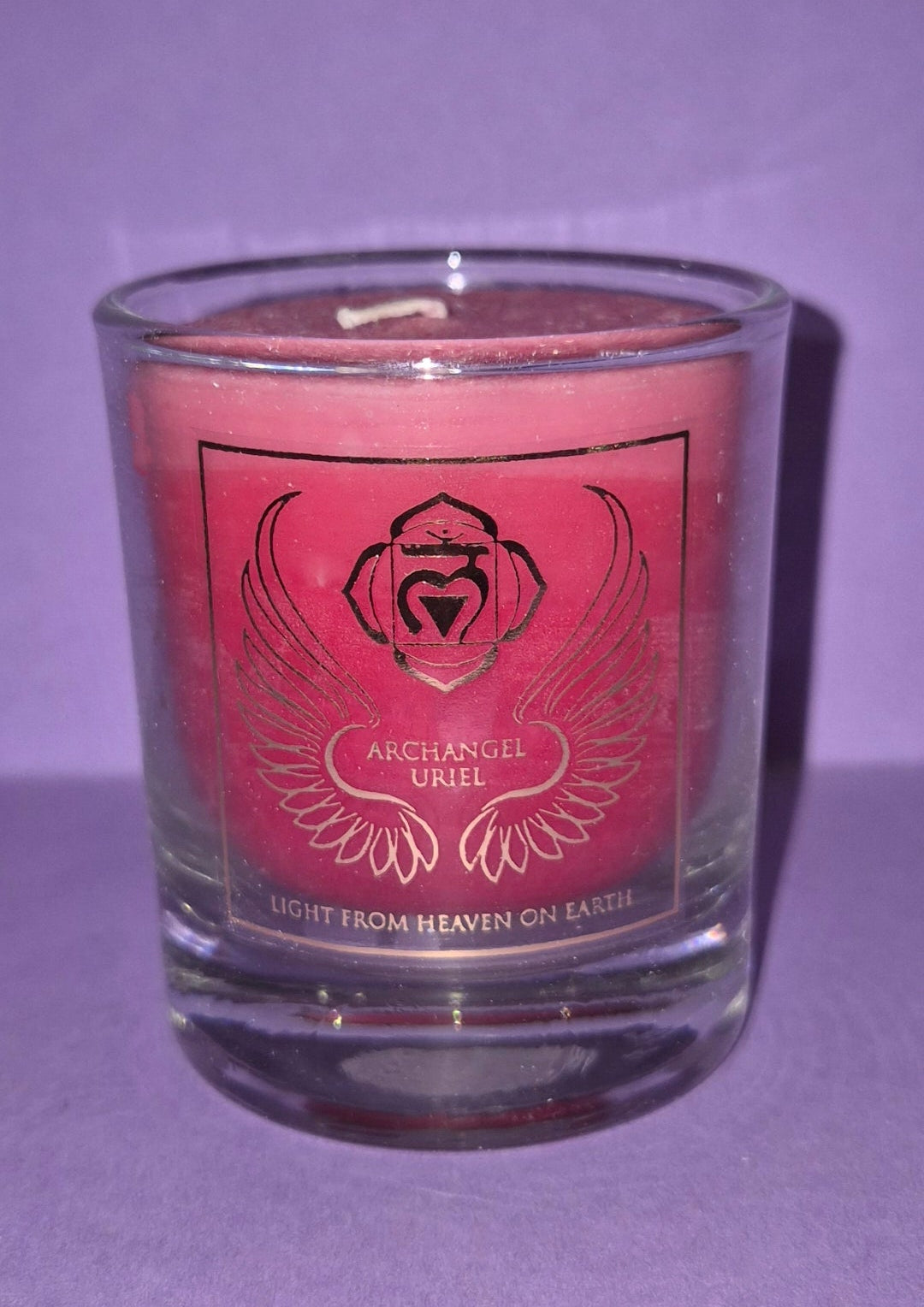Bougie votive parfumée Archange Uriel chakra 1