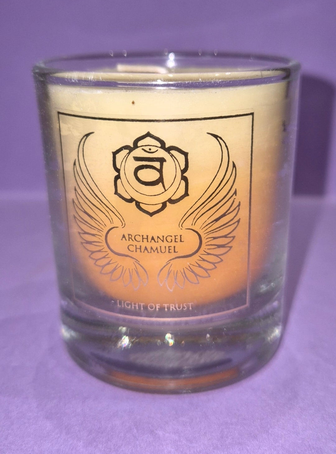 Bougie votive parfumée Archange Chamuel chakra 2