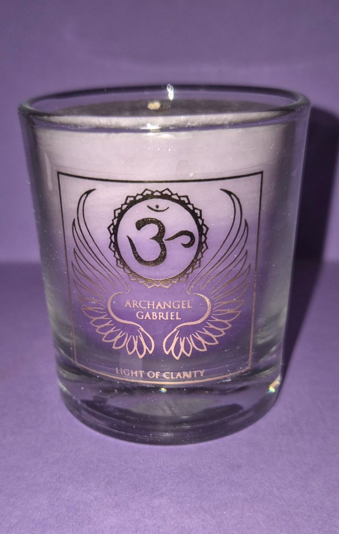 Bougie votive parfumée Archange Gabriel chakra 7