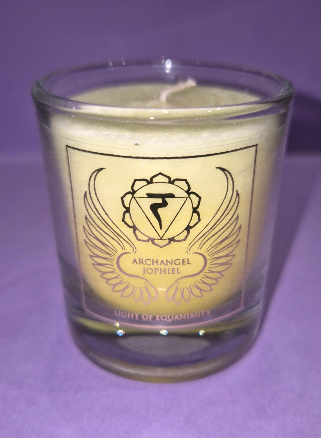 Bougie votive parfumée Archange Jophiel chakra 3